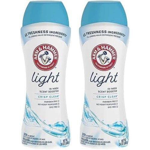 Arm & Hammer Light In-Wash Scent Booster Crisp Clean 24oz (Pack of 2)