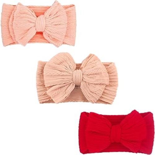 Baby Bows Headbands Soft Stretchy Baby Girl Nylon Headband Soft Hair Bands Accessories for Newborn Infant Toddler Kids