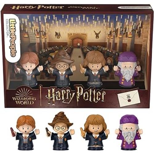 Little People Collector Harry Potter and The Sorcerer’s Stone Movie Special Edition Set for Adults & Fans, 4 Figures
