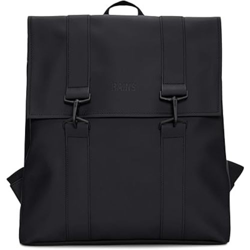 RAINS Messenger Bag, Backpack, Waterproof Classic Contemporary for travel and everyday use - Black