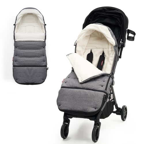 Momcozy Stroller Footmuff | Universal, Weather-Proof, Warm Stroller Bunting Bag | Extendable Winter Cover | Adjustable Buckle