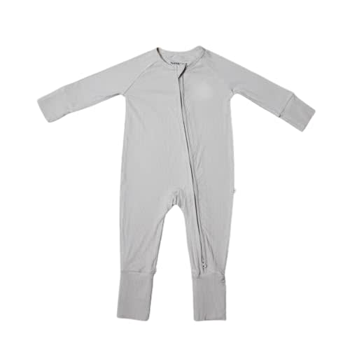 Nesting Club Ribbed Bamboo Baby Romper, Ribbed Bamboo Baby Pajamas & Loungewear–Newborn- 12-Months Gender Neutral Essentials