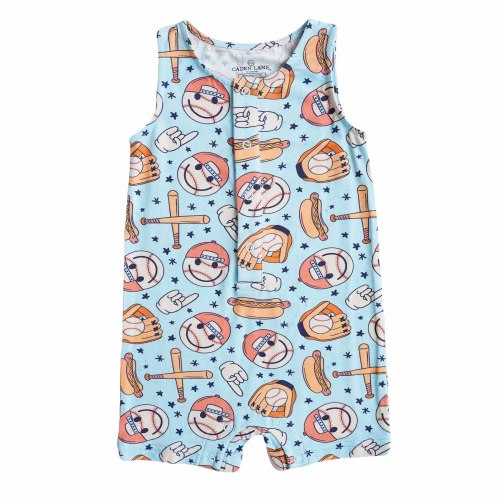 Sleeveless Snap Romper | Home Run