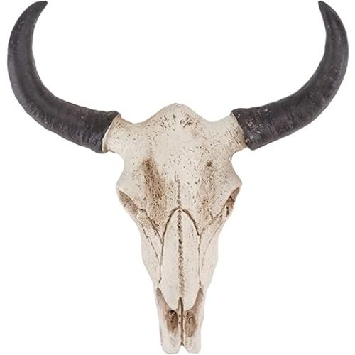 IMIKEYA Halloween Cow Skull Decor: Realistic Statue Skeleton Animal Head Bull Head Skull Wall Hanging Art Home Wall Decor