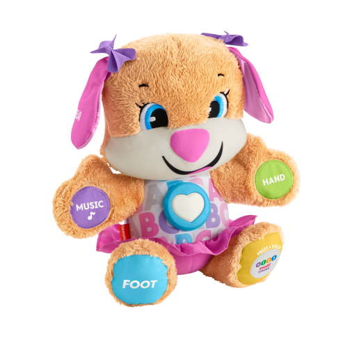 Fisher-Price Smart Stages Sis, Interactive Singing Puppy Plush Learning Toy for Infants & Toddlers, 6 months+