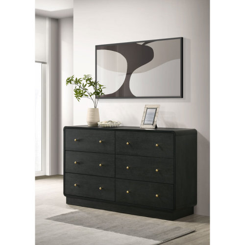 6-drawer Dresser Cabinet Black