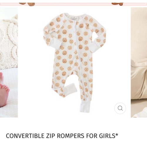 Convertible Zip Rompers for Girls*