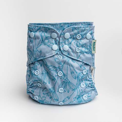Floral: Essentials Pocket Cloth Diaper with Athletic Wicking Jersey, Grows with your Baby