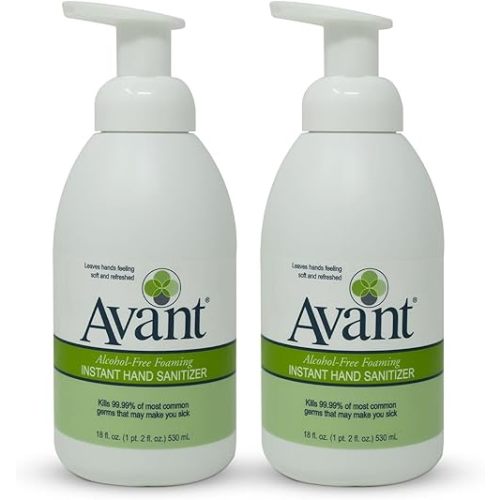 Avant® Alcohol-Free Foaming Hand Sanitizer, 18 oz Bottle 2-Pack bulk