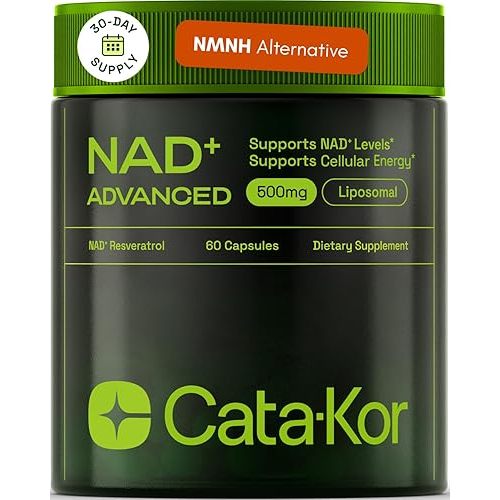 NMNH Supplement Alternative – Liposomal NAD + Resveratrol – 30-Day Supply – High Purity NAD Supplement for Energy & Healthy Aging – 60 Capsules