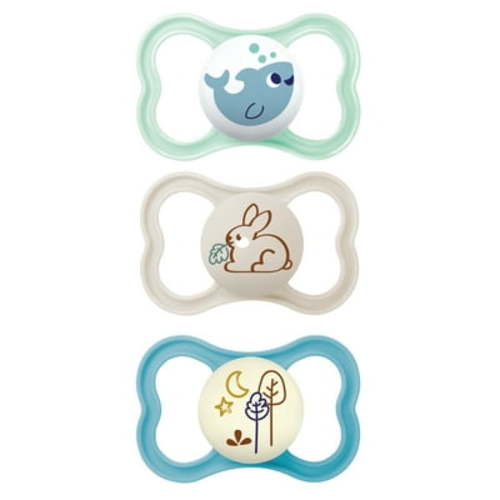 6-12 month MAM Air Day & Night Pacifiers (3 pack), MAM Sensitive Skin Pacifier 6+ Months, Glow in the Dark Pacifier, Best Pacifier for Breastfed Babies, Baby Boy Pacifiers