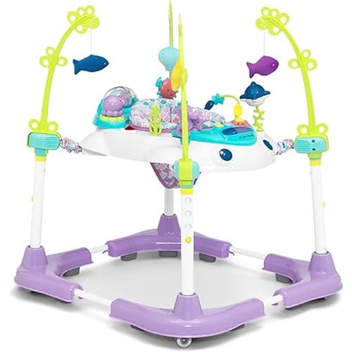 Delta Children Deluxe Bounceroo Learn2Walk Balancer Baby Walker, Purple Ocean Adventure