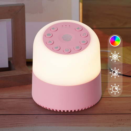 INXDOLHOM White Noise Machine for Baby Adult Sleep, 32 Soothing Sound Machine with Night Light for Home Office Travel, Pink