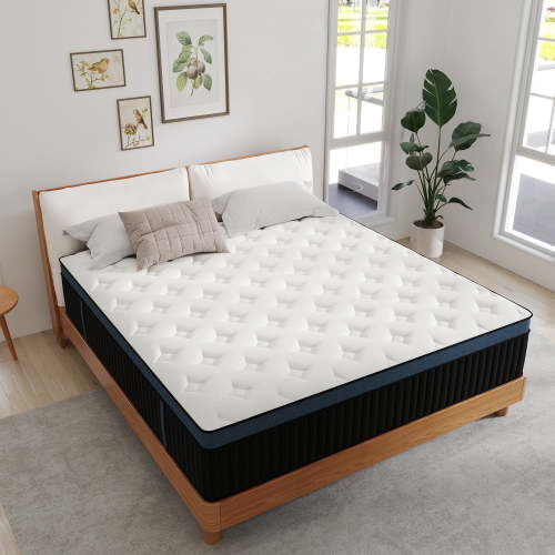 Kviwasha Full Mattress 12 inch Memory Foam and Spring Hybrid Mattress in a Box Pressure Relief, Breathable
