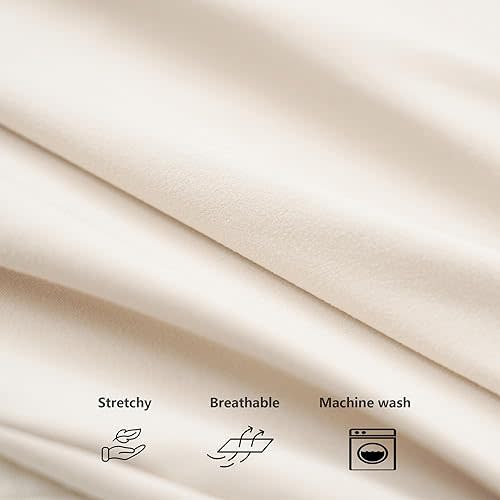 Konssy 2 Pack Nursing Pillow Covers, Stretchy and Soft Nursing Cover for Breastfeeding, Pillow Slipcover for Baby Girls and Boys Newborn (Beige, Brown)