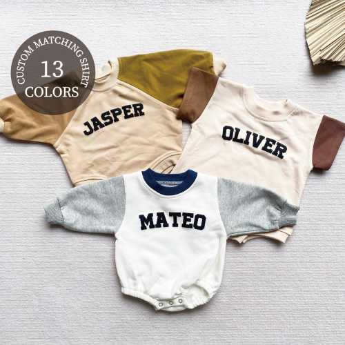 Custom Puff Name Baby Rainbow Sweatshirt Bodysuit,Personalized Bubble Romper, Baby Shower Gift, Minimalist Baby Birthday,Baby Christmas Gift