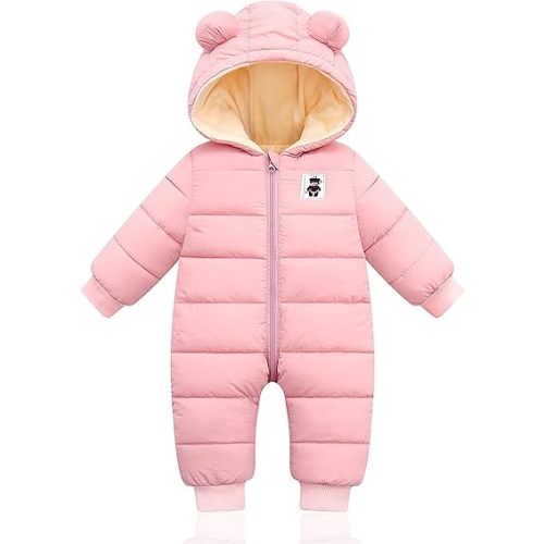 XMWEALTHY Baby Clothes Newborn Boy Girl Snowsuit Winter Coats Infant Jumpsuit Bodysuits Registry Essentials Stuff Gift