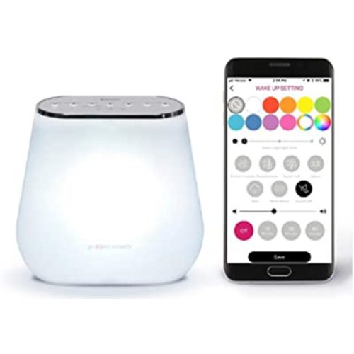 Project Nursery Bluetooth Smart Sound Soother with Multi-Color Nightlight, Alexa Enabled, Voice Control, 3 Natural Sounds, 3 Lullabies, Power Adapter Included
