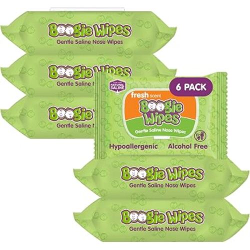 Boogie Saline Nose Wipes Fresh Scent - 180 Count