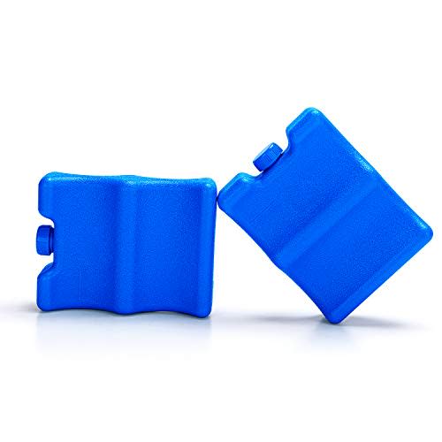 Luxja Reusable Ice Packs for Breastmilk Storage (Pack of 2), Breastmilk Bottle Ice Packs for Breastfeeding Working Mom (Fit for 4-5 Ounce), Blue