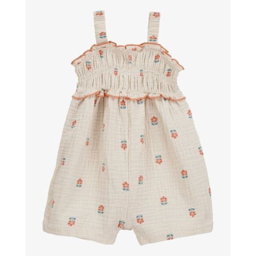 Baby Smocked Floral Print Sleeveless Romper - Carter's | Carter's