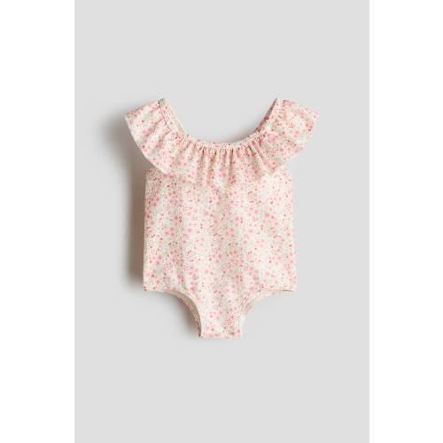 FRILL-TRIMMED SWIMSUIT