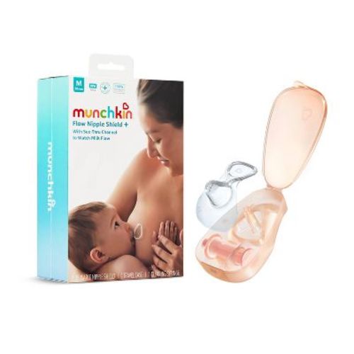 Munchkin Flow Nipple Shield + With See-Thru Channel to Watch Milk Flow 20mm