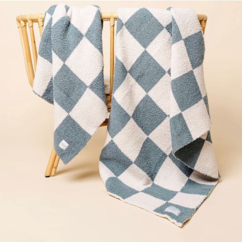 Chenille Blanket - Ocean Check - Small & Large