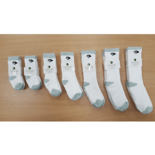Black Robin Bamboo AFO Socks | MD Orthopaedics | Clubfoot/Ponseti