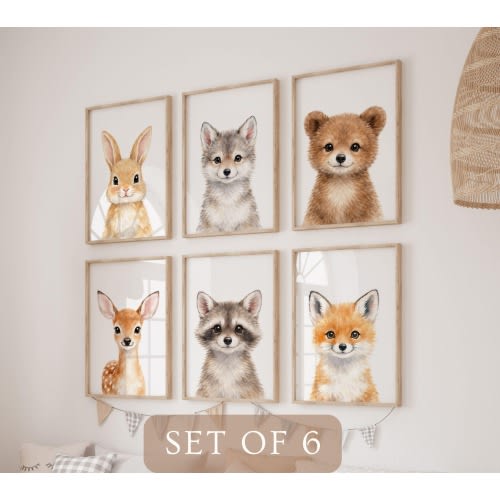 Woodland Nursery - Decor Set of 6 Prints