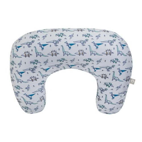 Boppy New Nursing Pillow – Gray Geo Dinos – Larger, Firmer, More Supportive Pillow for Breastfeeding & Bottle Feeding