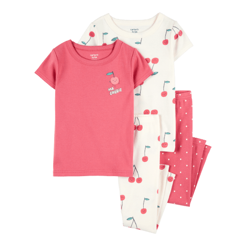 Baby 4-Piece Cherry Cotton Pajamas - Carter's | Carter's