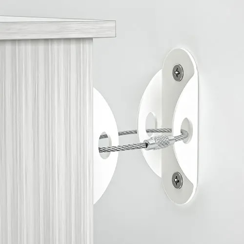 4our Kiddies Furniture Anchors (10 Pack) 2023 Upgraded Furniture Straps for Baby Proofing, Secure 400 Pound Furniture Prevent Falling Anti Tip Earthquake Straps for Child Safety