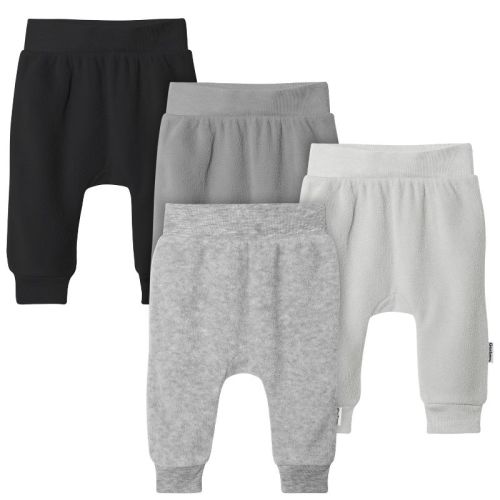 Gerber Baby Boys' And Girls' Fleece Pants, 4-pack, Grey, 6-9 Months