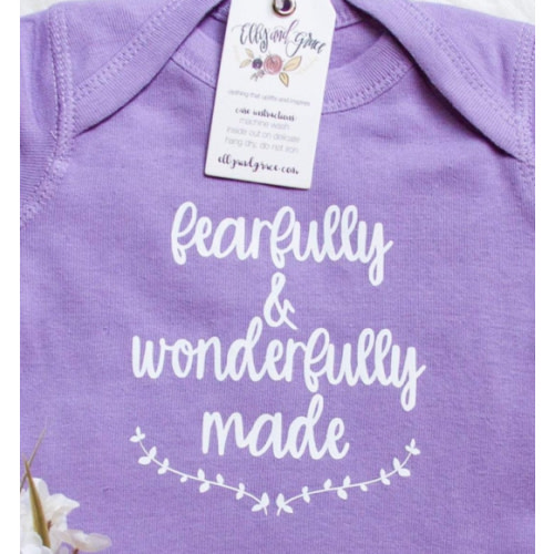 Fearfully and Wonderfully Made Christian Infant Bodysuit Onesie