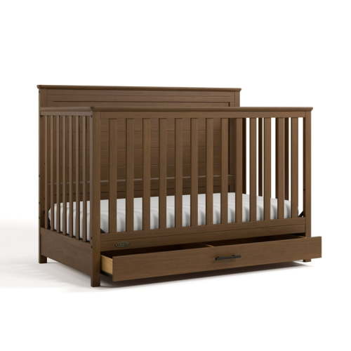 Graco Tristan Convertible Baby Crib with Drawer, Hazelnut