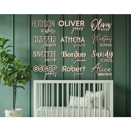 Custom Wood Nursery Name Sign, Custom Nursery Sign, Wooden Name Sign, Wood Sign, Wood Decor, Nursery Decor, Wooden Baby Names, Nursery Names