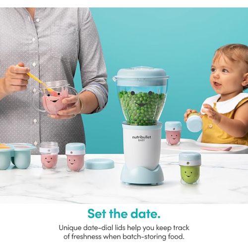 NutriBullet NBY-50100 Baby Complete Food-Making System, 32-Oz, White, Blue, Clear - 32-oz.