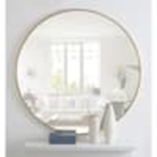 Unbranded Timeless Home 48 in. W x 48 in. H Contemporary Metal Framed Round Brass Mirror MIR8096BR