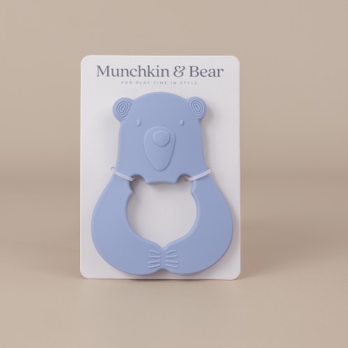 Buster the Bear Teether - Dusty Blue