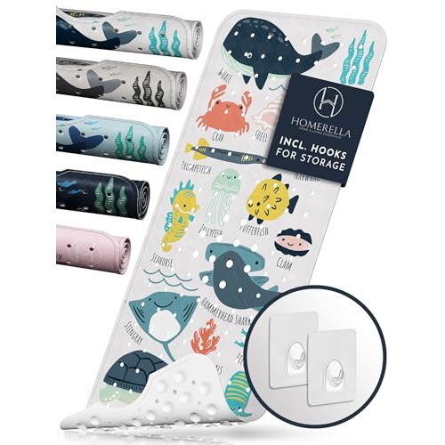Homerella Bath Mat Non-Slip Kids & Baby 40"x16"