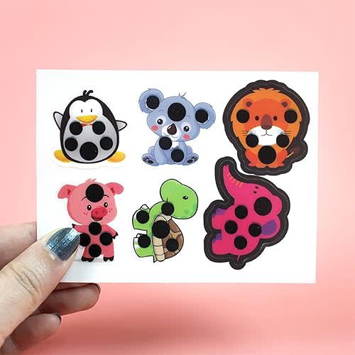 Stick-On Fever Cute Cartoon Forehead Fever Stickers Temperature Fever for Kids Baby Adults Home Supplies Fever Patches Animal Appearance Continuously Fever Temperature Monitoring