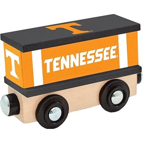 Masterpieces Tennessee Volunteers NCAA Wooden Train Engine - Compatible with Most 1" Tracks, Magnets for Linking, Ages 3+