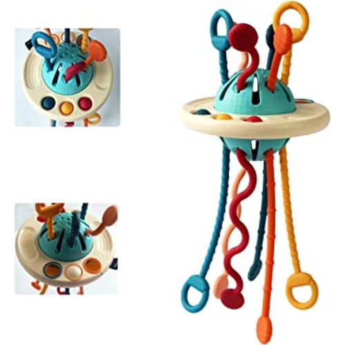 Montessori Toys 6 to 12 Months, Baby Sensory Toys, Travel Baby Stress Relief Toys fine Motor Skills Toys 18m + Gifts (Blue)