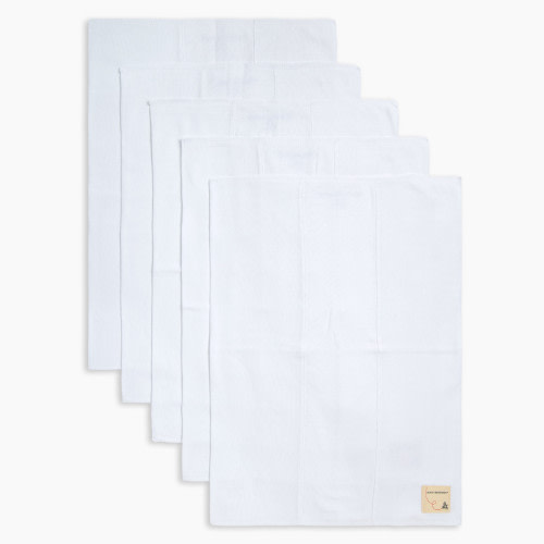 Burt's Bees Baby Organic Burp Cloth (5 Pack) - Cloud Solid