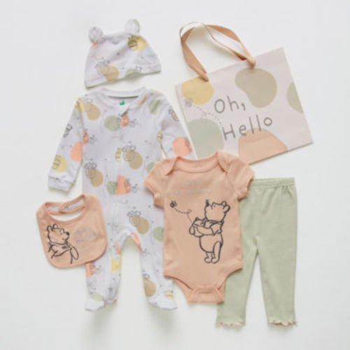 Disney Baby Girls 6-pc. Winnie The Pooh Baby Clothing Set