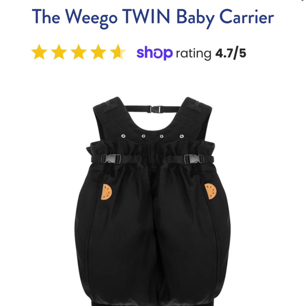 The Weego TWIN Baby Carrier