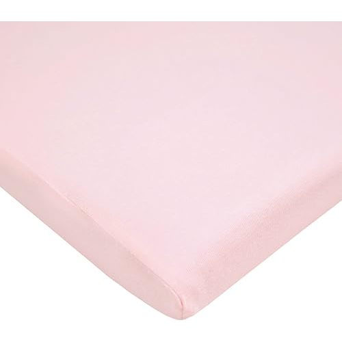 American Baby Company 100% Cotton Knit Fitted 18" x 36" Cradle/Bassinet Sheet - Compatible with Mika Micky Bassinet, Baby Pink, Soft Breathable, for Girls