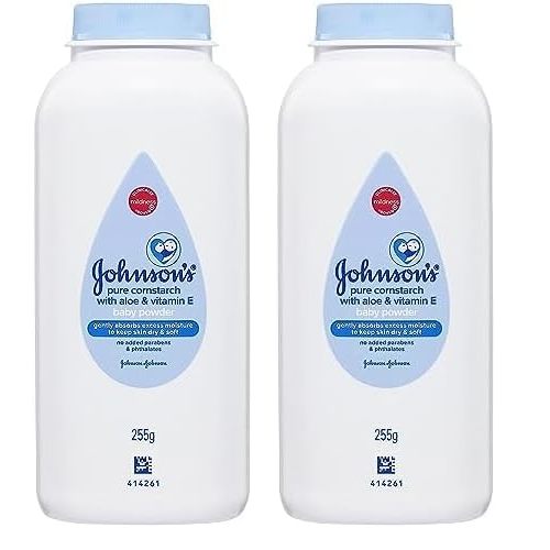Johnson's Baby Powder for Delicate Skin, Hypoallergenic and Free of Parabens, Phthalates, and Dyes for Baby Skin Care, 1.5 oz (Pack of 2)