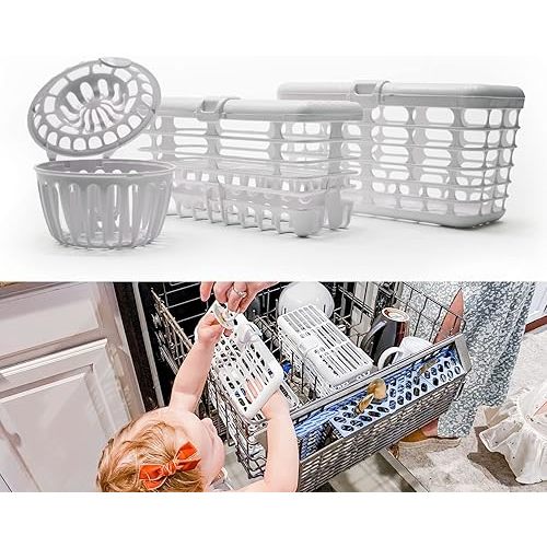 High Capacity 3 in 1 Infant & Toddler Dishwasher Basket for Baby Items